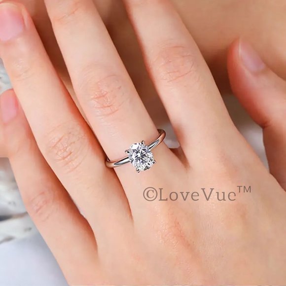 Certified 2ct. t.w. Diamond Oval Cut Hidden Halo Engagement Wedding Ring - Picture 7 of 17